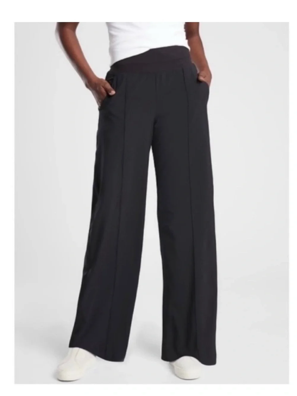 Athleta Nolita Wide-Leg Pull-On Pants in Black - Picture 2 of 7